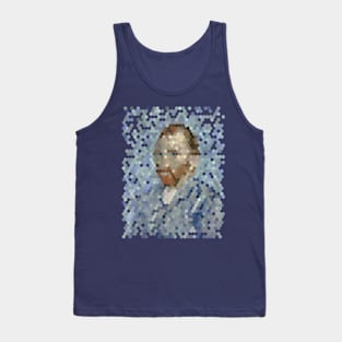 hexagonal pixelated Vincent Van Gogh Tank Top